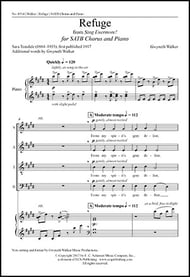 Refuge SATB choral sheet music cover Thumbnail